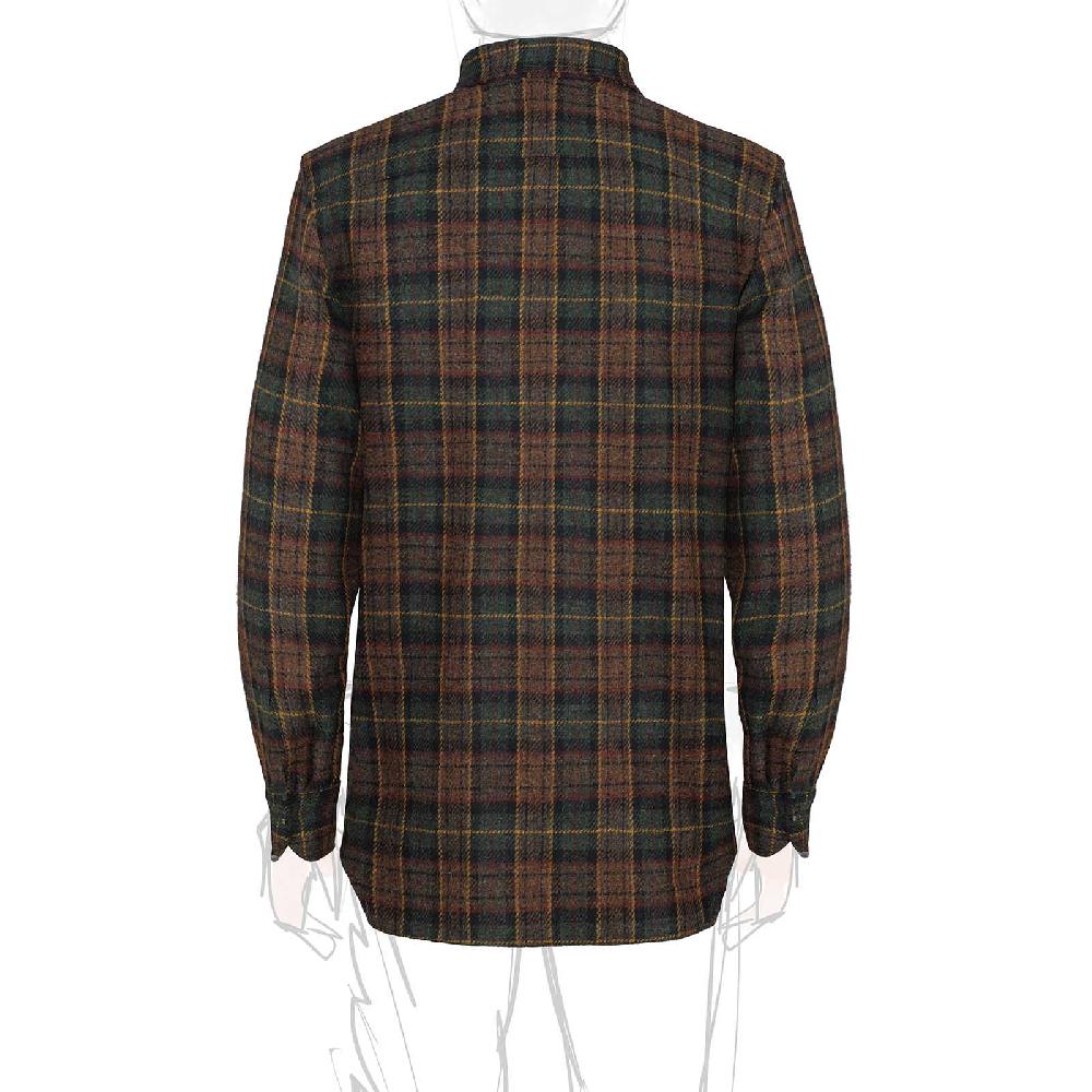 Rubinacci Vintage archive overshirt in lana tartan Offerta