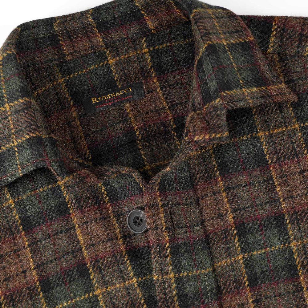 Rubinacci Vintage archive overshirt in lana tartan Offerta