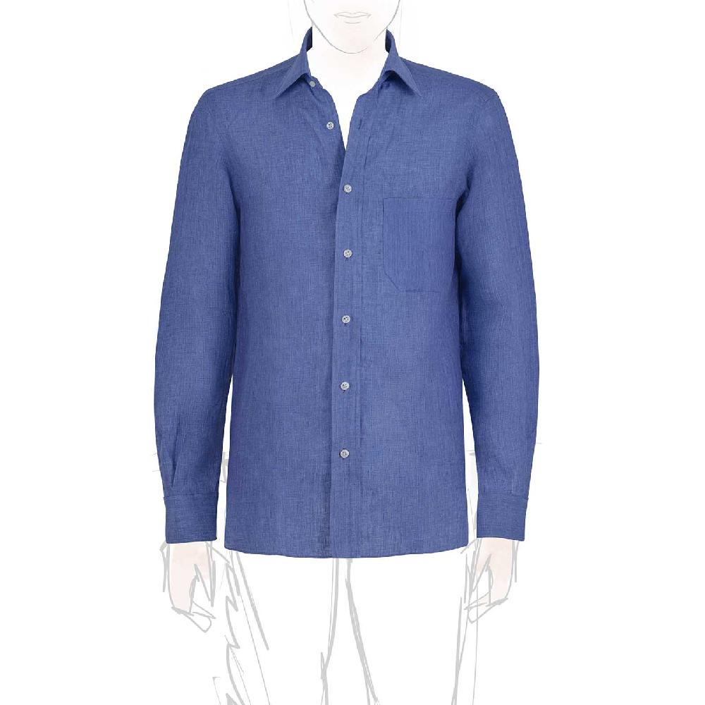 Rubinacci Vintage archive camicia in lino blu Online
