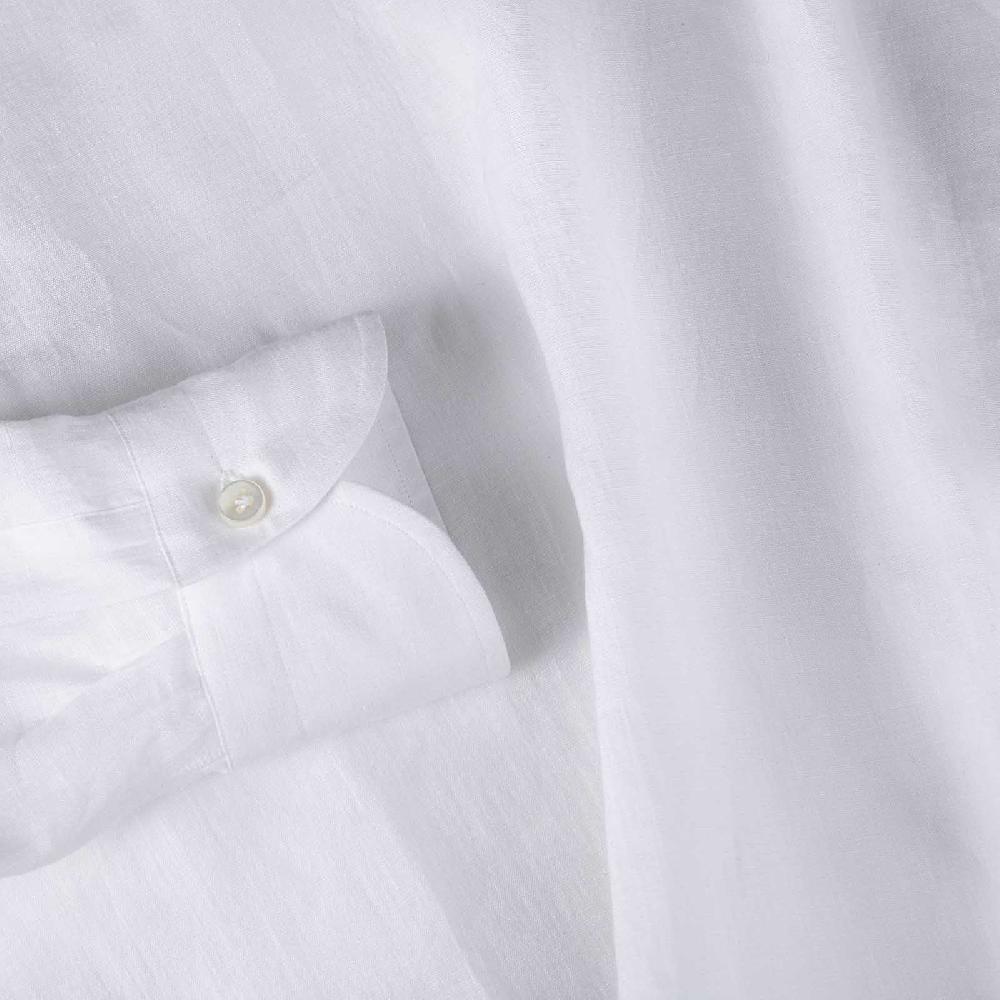 Rubinacci Vintage archive polo in lino bianca Vendita Calda