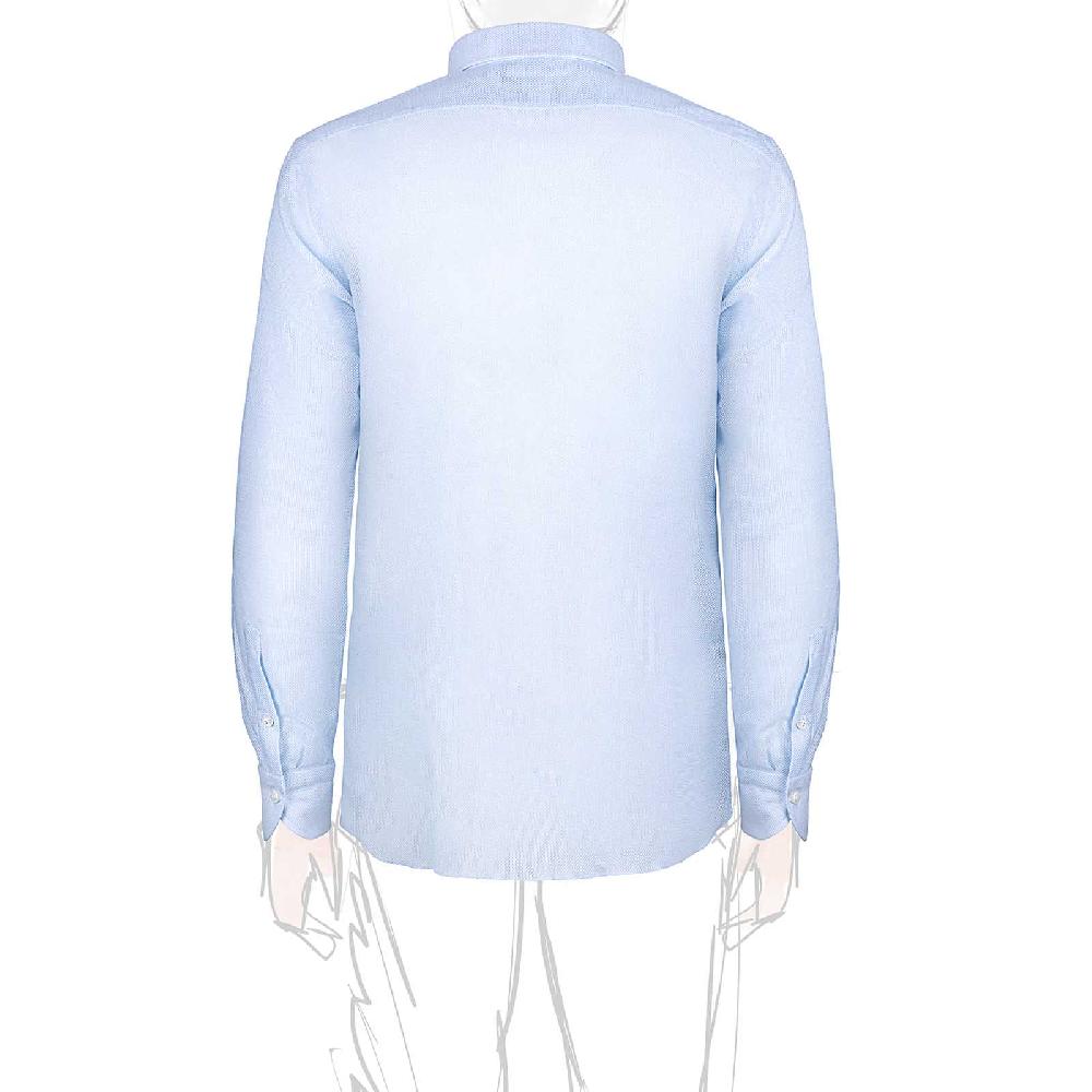 Rubinacci Vintage archive camicia in cellulare azzurro Saldi Di Fabbrica