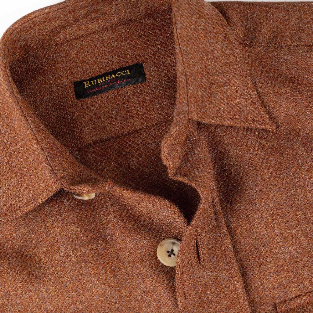 Rubinacci Vintage archive sahariana in lana ruggine In Saldo