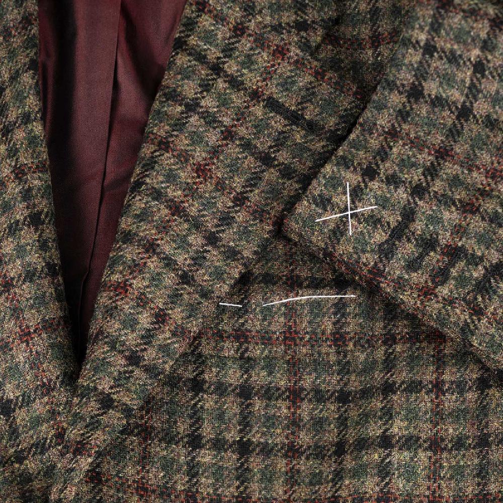 Rubinacci Vintage archive giacca in lana a quadri verde Qualità
