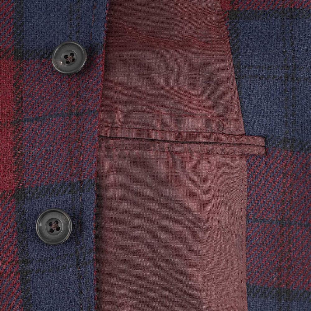 Rubinacci Vintage archive giacca tartan bordeaux Spedizione Gratuita