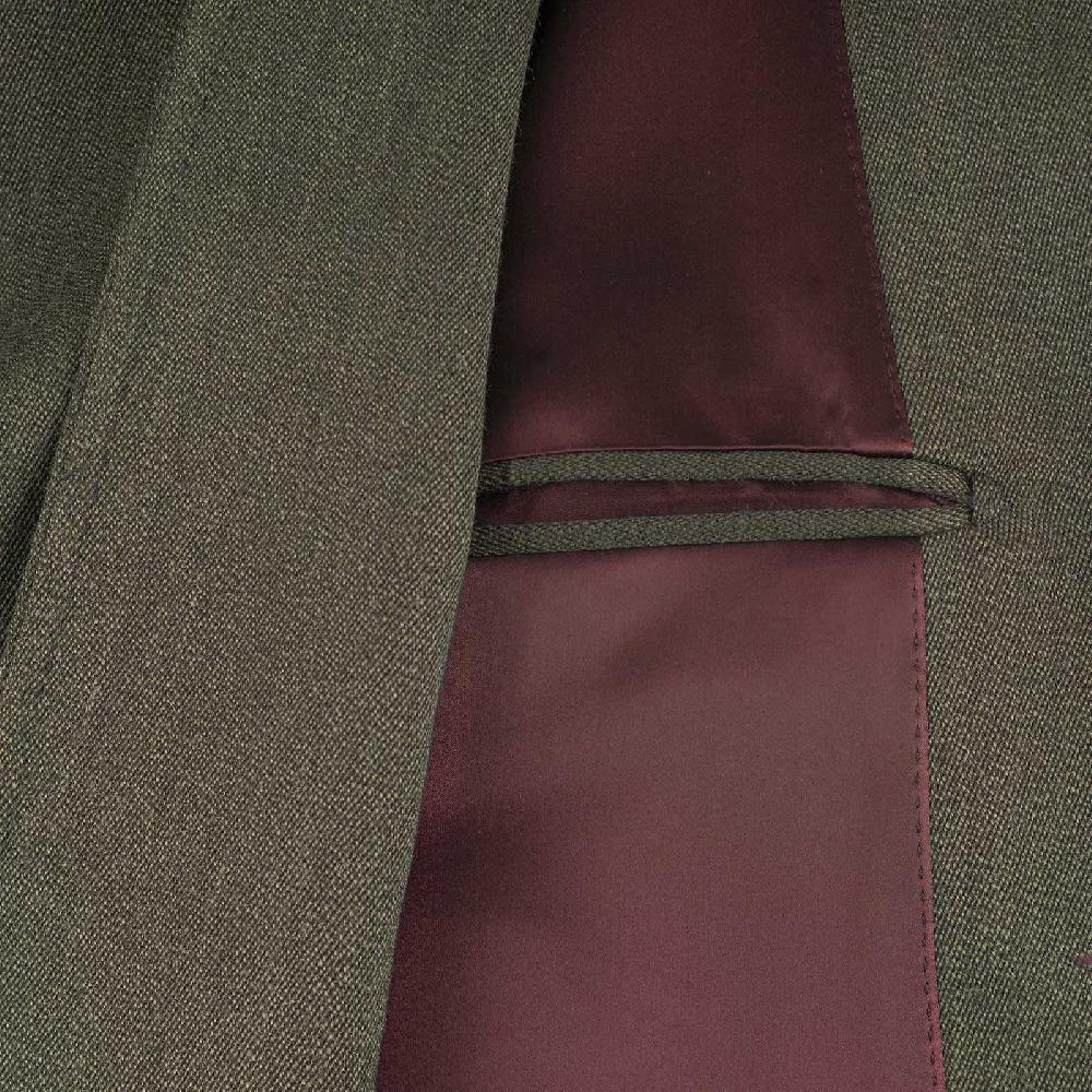 Rubinacci Vintage archive cappotto raglan in diagonale di lana verde Consegna Veloce