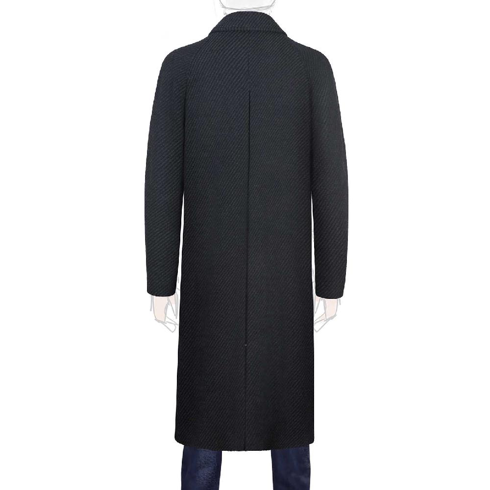 Rubinacci Vintage archive cappotto raglan in diagonale di lana skyfall blu Promozione Limitata