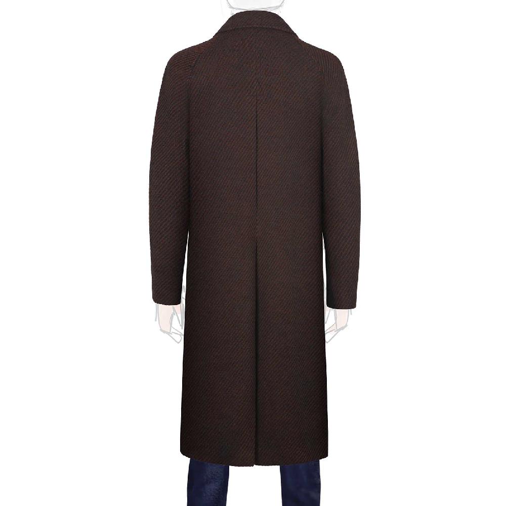 Rubinacci Vintage archive cappotto raglan in diagonale di lana skyfall marrone Black Friday Prezzi