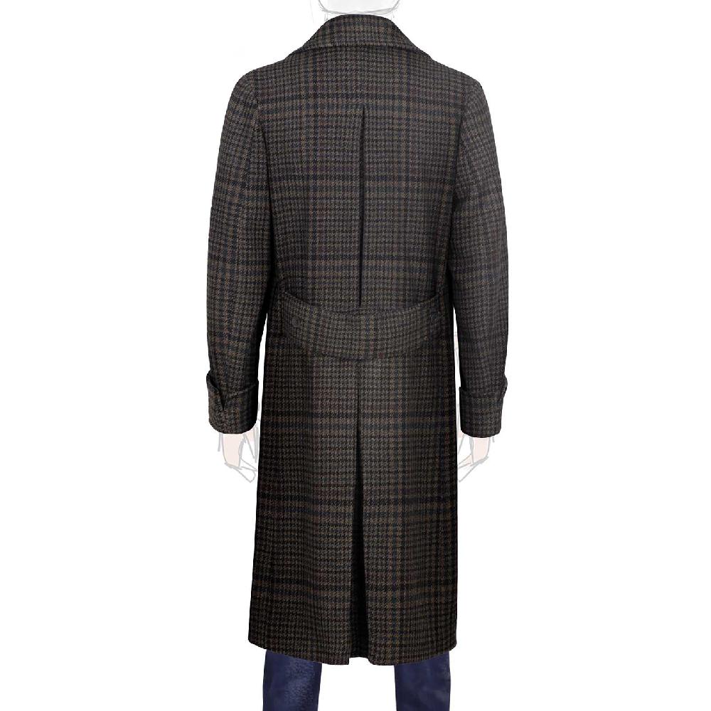 Rubinacci Vintage archive cappotto Ulster in lana e cashmere a quadri marrone Shopping Online