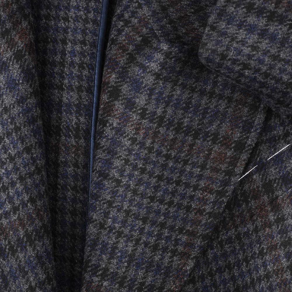 Rubinacci Vintage archive cappotto Ulster in lana e cashmere a quadri blu Duty-free