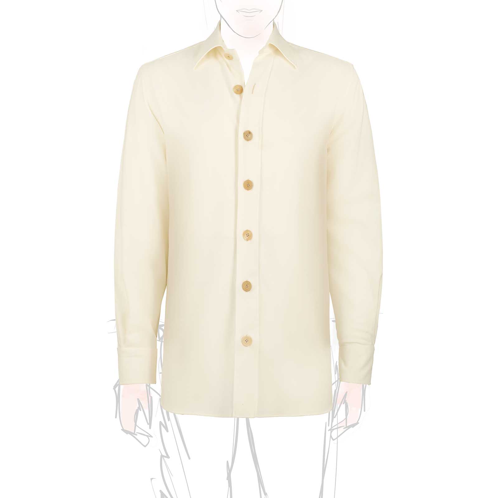 Rubinacci Overshirt in lana bianca Offerte
