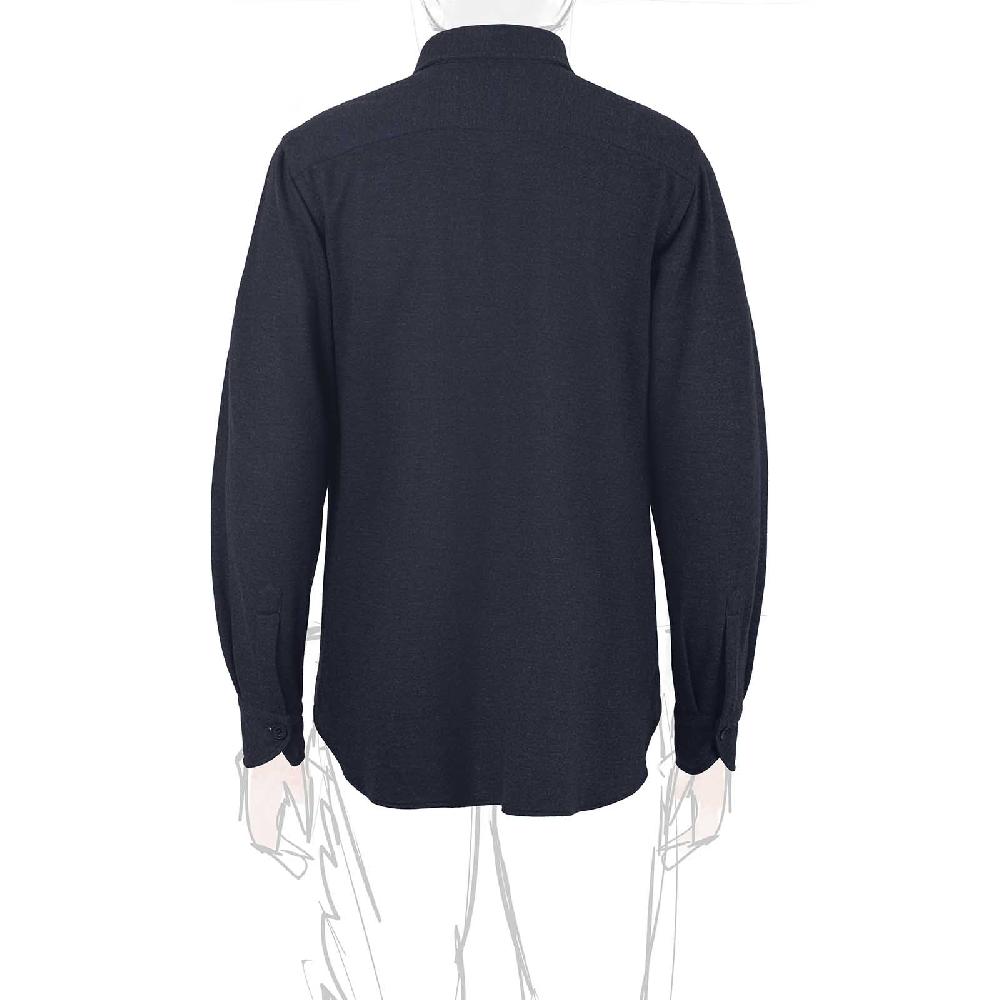 Rubinacci Overshirt in cashmere blu Vendita Calda