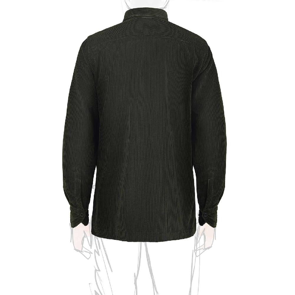 Rubinacci Sahariana in velluto a costine verde Saldi Di Fabbrica