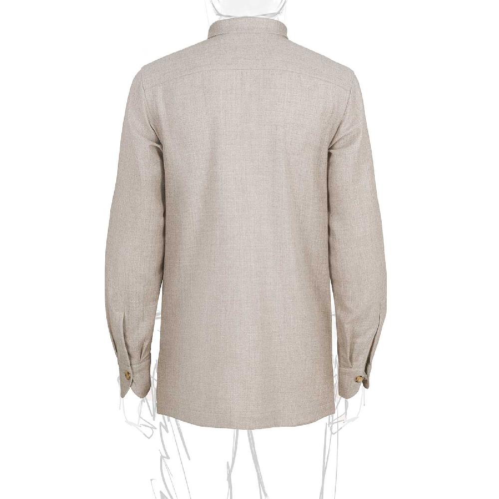 Rubinacci Sahariana in lana beige Negozio