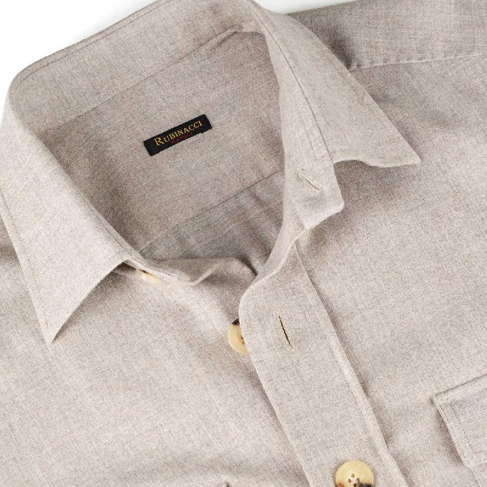 Rubinacci Sahariana in lana beige Negozio