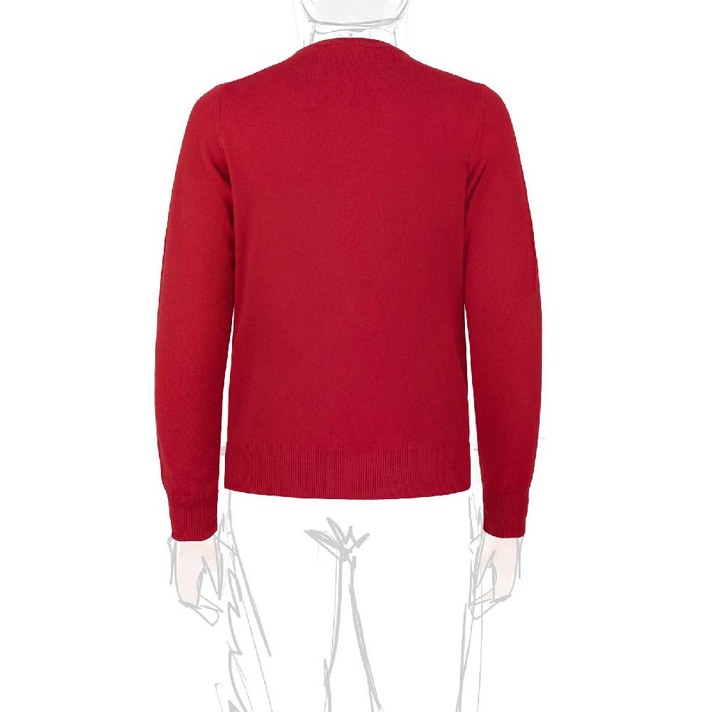 Rubinacci Girocollo in cashmere rosso Promozione