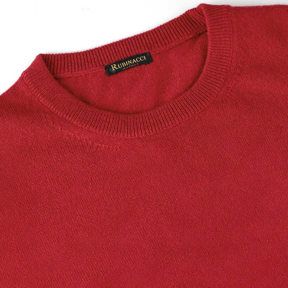 Rubinacci Girocollo in cashmere rosso Promozione