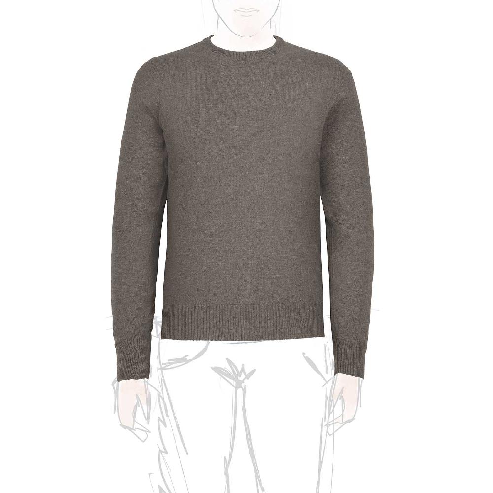 Rubinacci Girocollo in cashmere fango Spedizione Gratuita