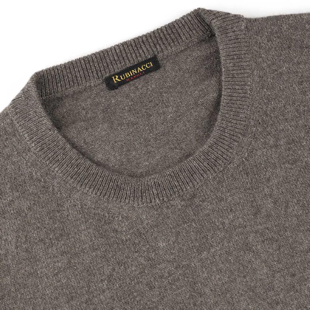 Rubinacci Girocollo in cashmere fango Spedizione Gratuita