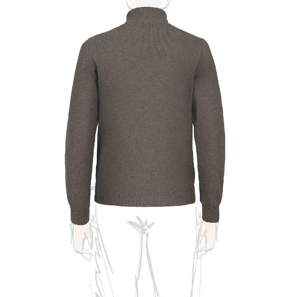 Rubinacci Collo alto in cashmere fango Soddisfazione Garantita