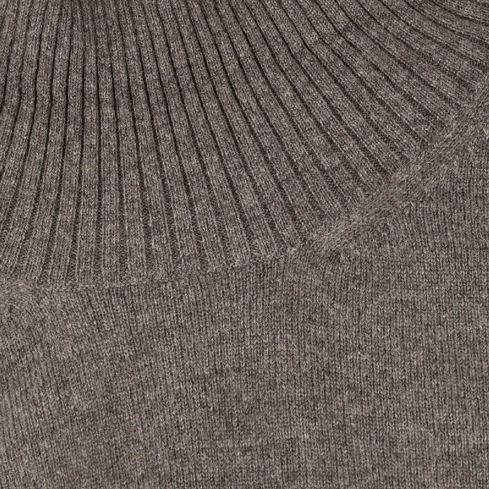 Rubinacci Collo alto in cashmere fango Soddisfazione Garantita