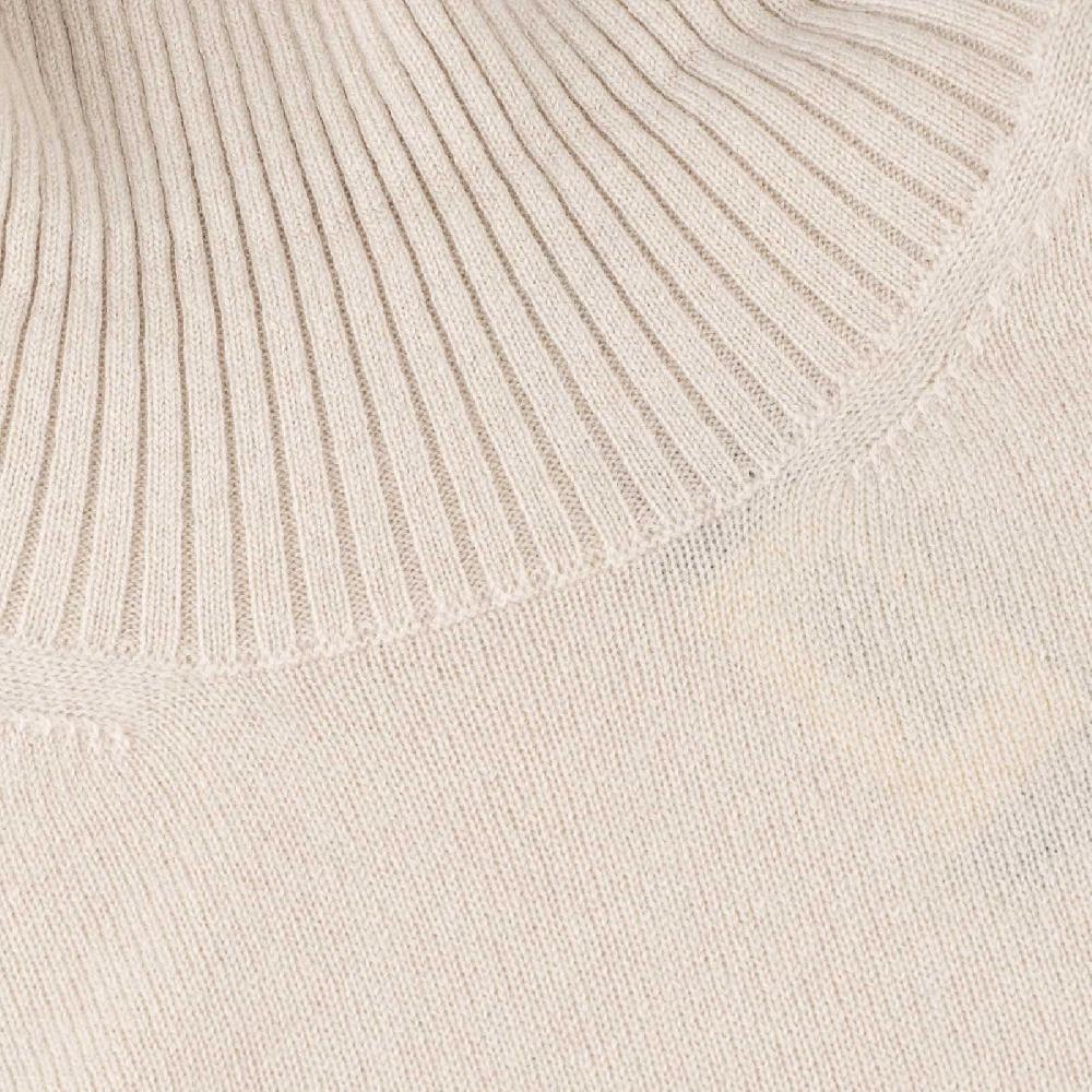 Rubinacci Collo alto in cashmere panna Qualità Garantita