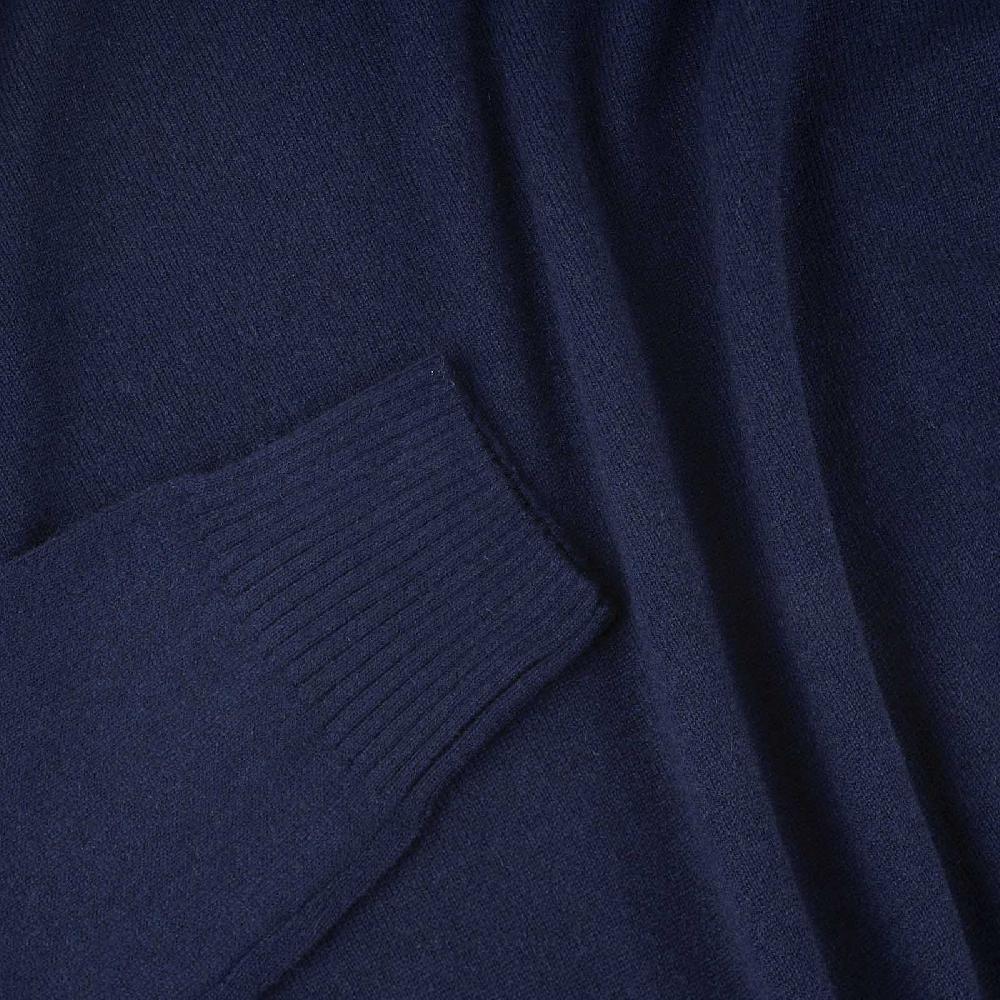 Rubinacci Collo alto in cashmere blu Consegna Veloce