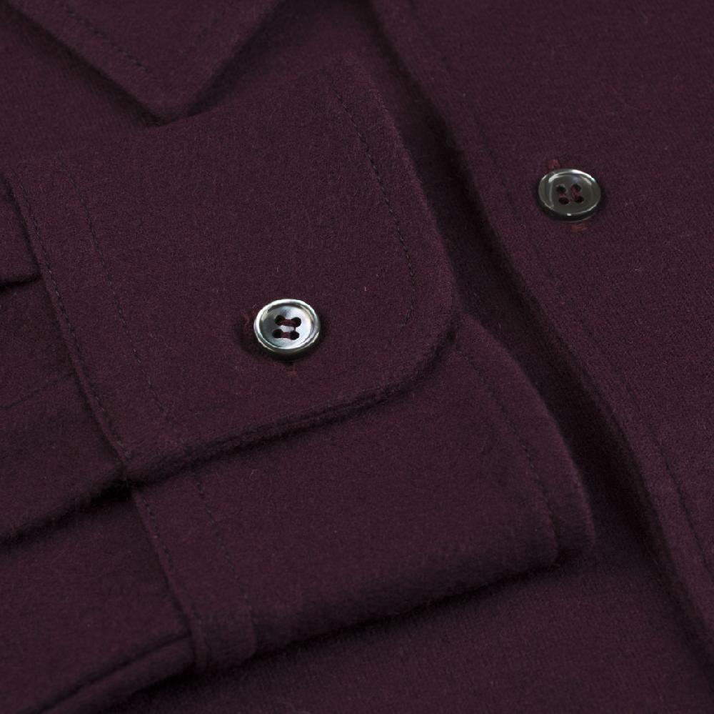 Rubinacci Camicia in cashmere vino Affare Del Giorno