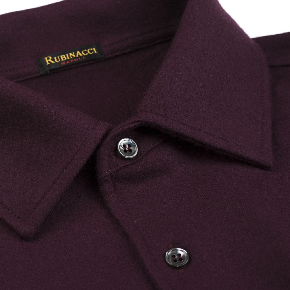 Rubinacci Camicia in cashmere vino Affare Del Giorno