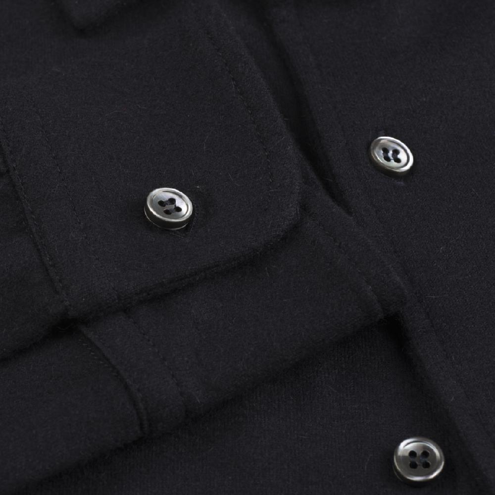 Rubinacci Camicia in cashmere blu Prezzo Ridotto
