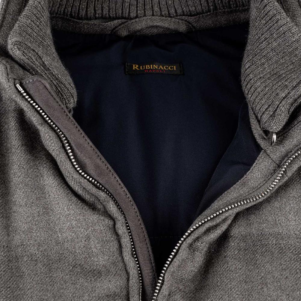 Rubinacci Gilet trapuntato lana e cashmere tortora Online