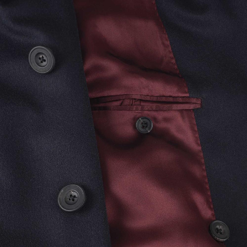 Rubinacci Cappotto in cashmere blu Saldi