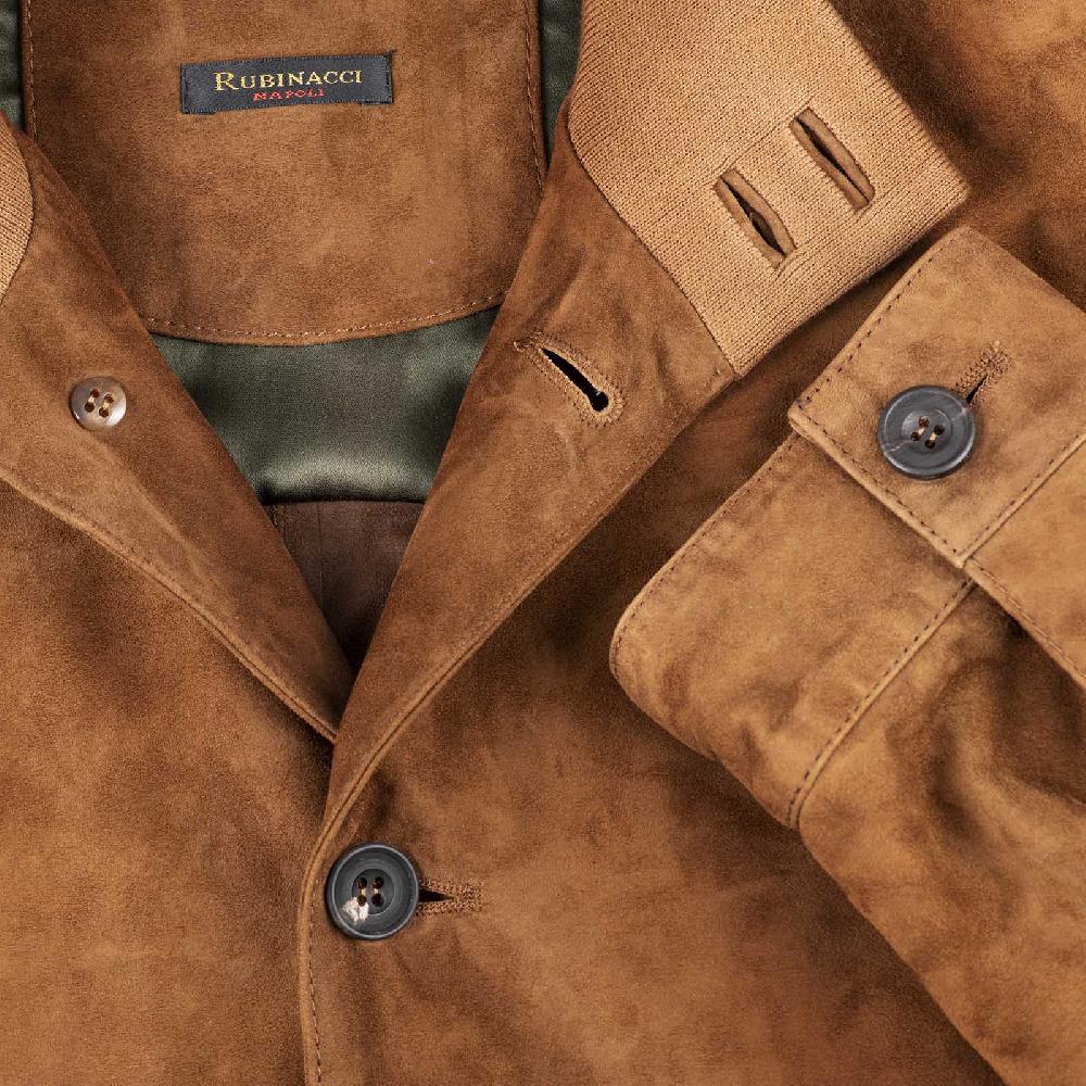 Rubinacci Bomber in camoscio tabacco Hotsell