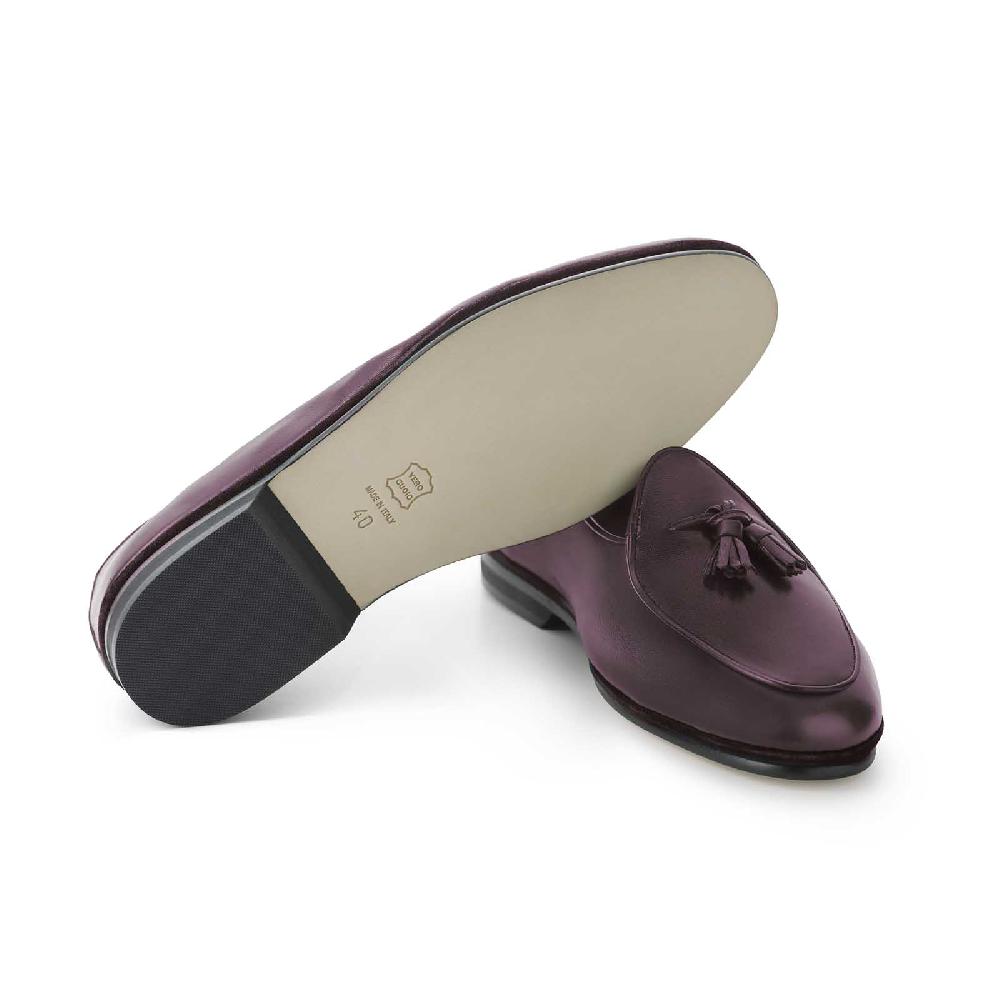 Rubinacci Marphy nappa bordeaux con nappine Nuova