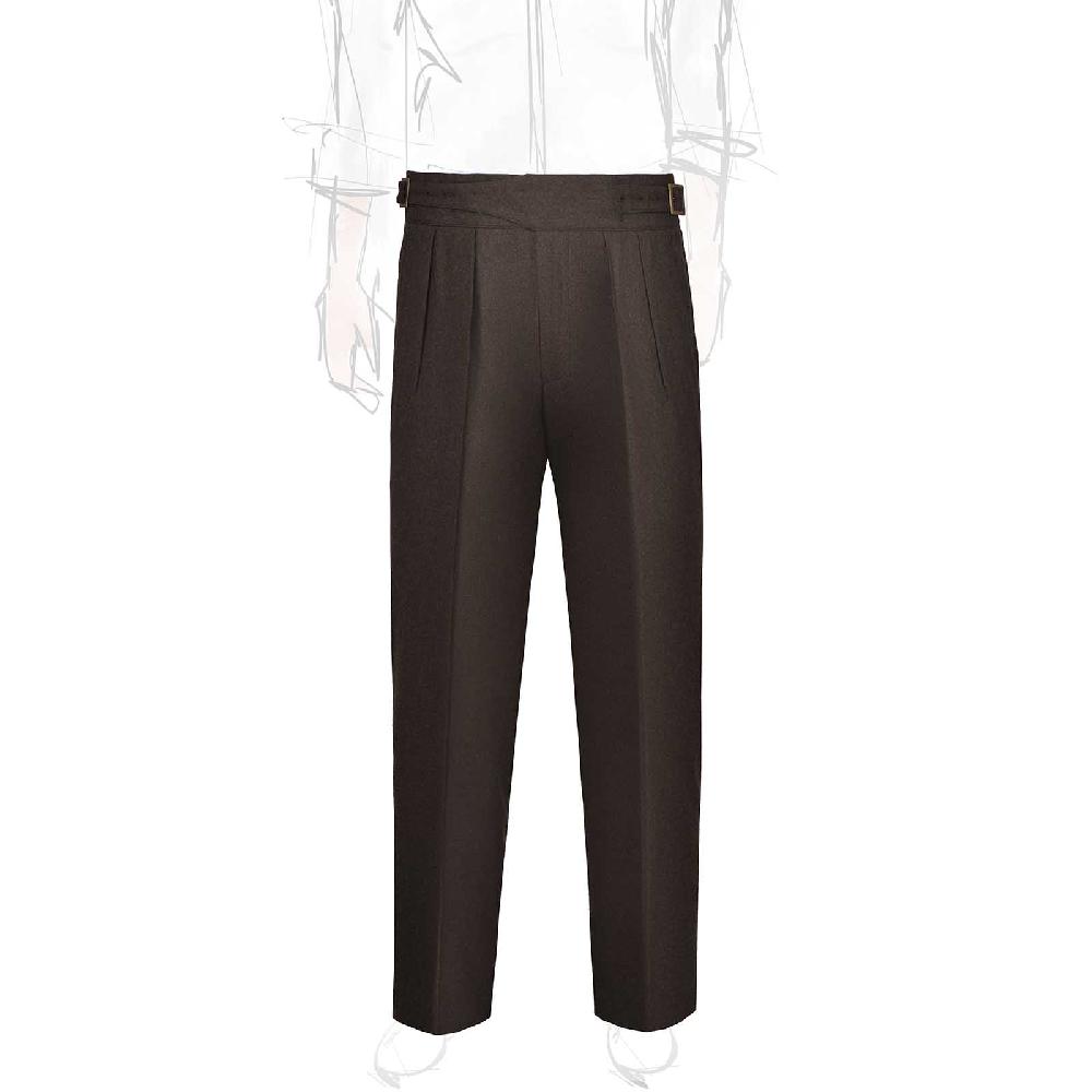 Rubinacci Pantalone manny in flanella marrone 2025