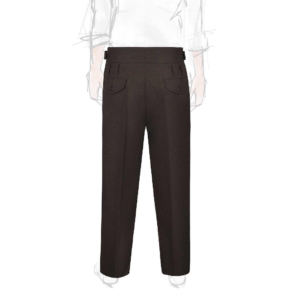 Rubinacci Pantalone manny in flanella marrone 2025