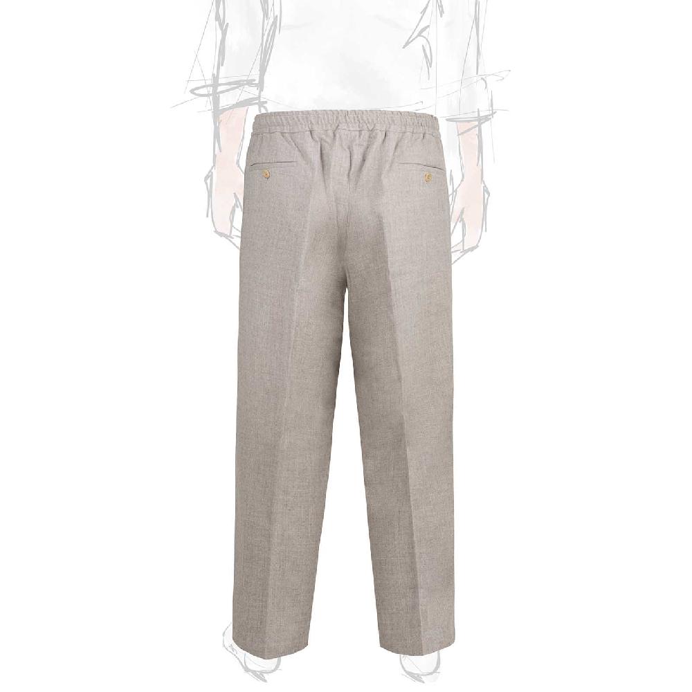 Rubinacci Pantalone leisure in lana beige Soddisfazione Garantita
