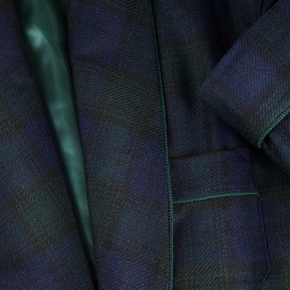 Rubinacci Vestaglia in lana e cashmere tartan Qualità Garantita