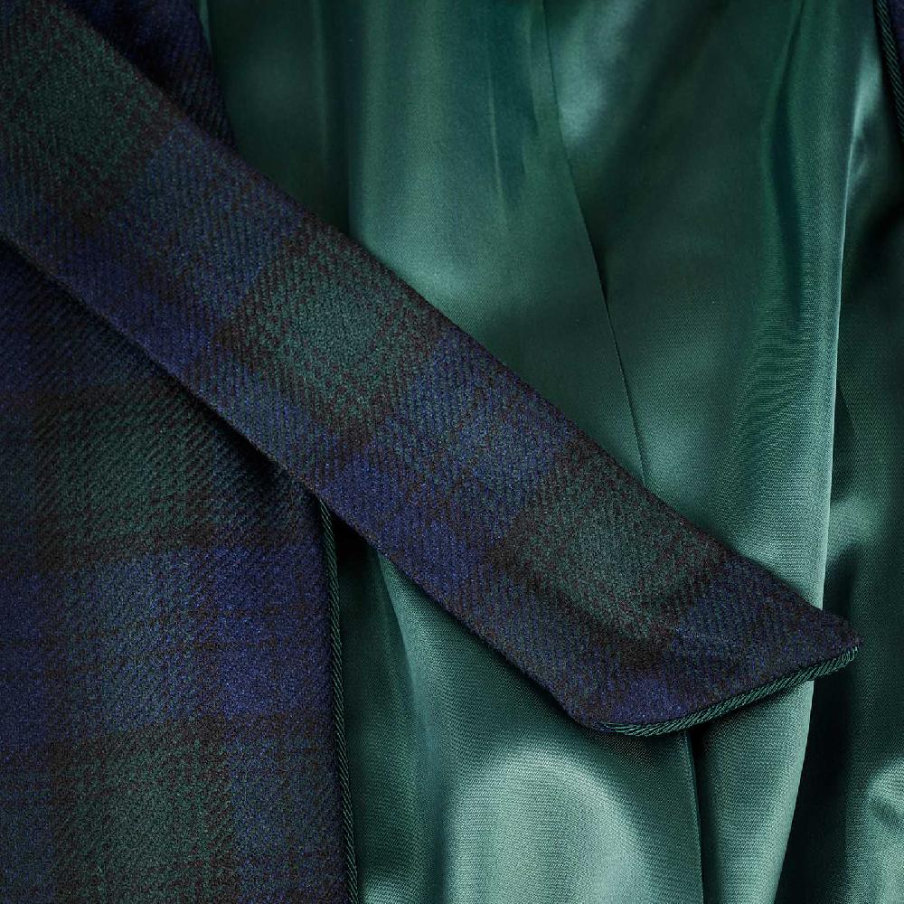 Rubinacci Vestaglia in lana e cashmere tartan Qualità Garantita