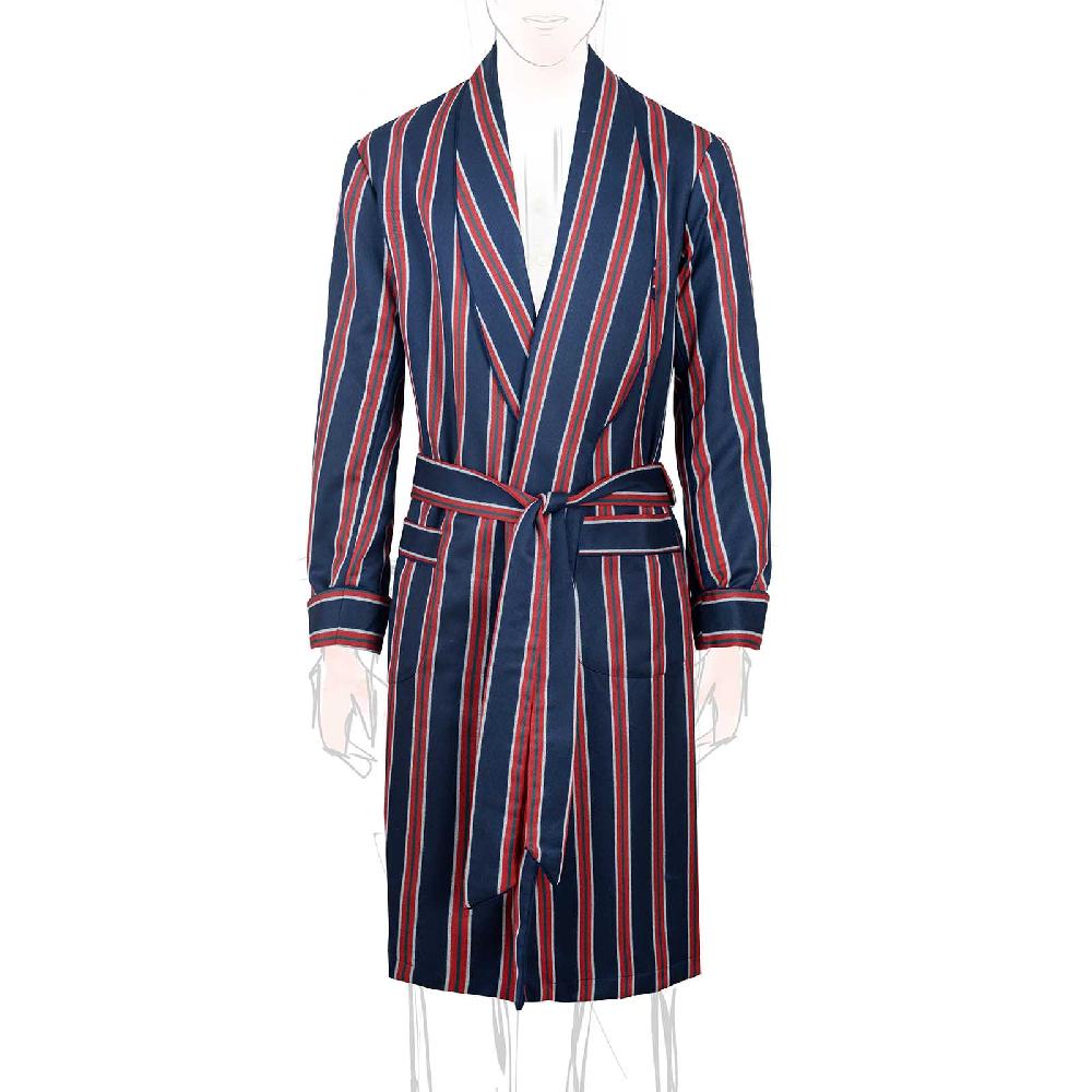 Rubinacci Vestaglia in lana e cashmere regimental Negozi Online