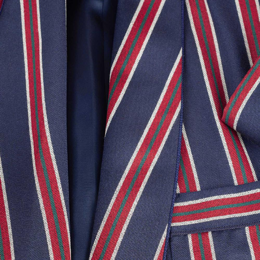 Rubinacci Vestaglia in lana e cashmere regimental Negozi Online