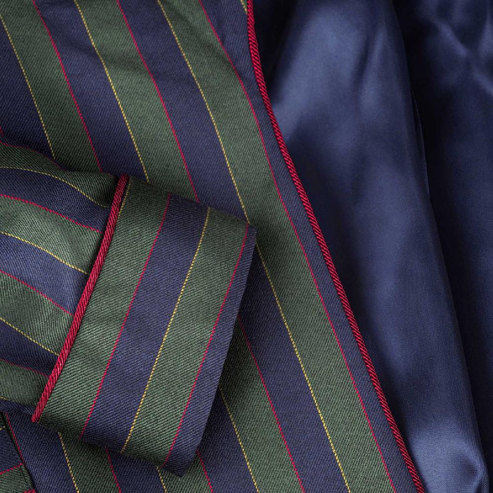 Rubinacci Vestaglia in lana e cashmere rigata Acquista Ora