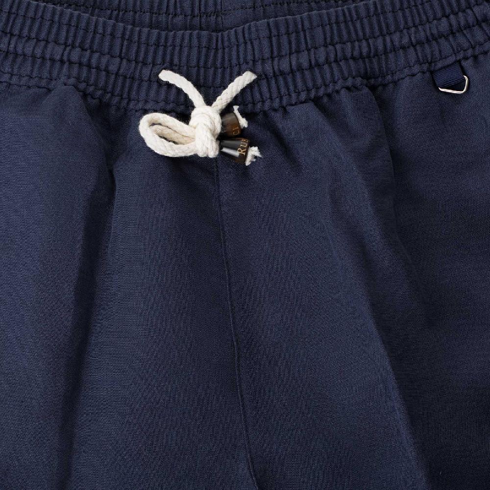 Rubinacci Costume da bagno blu in lino e cotone Novità