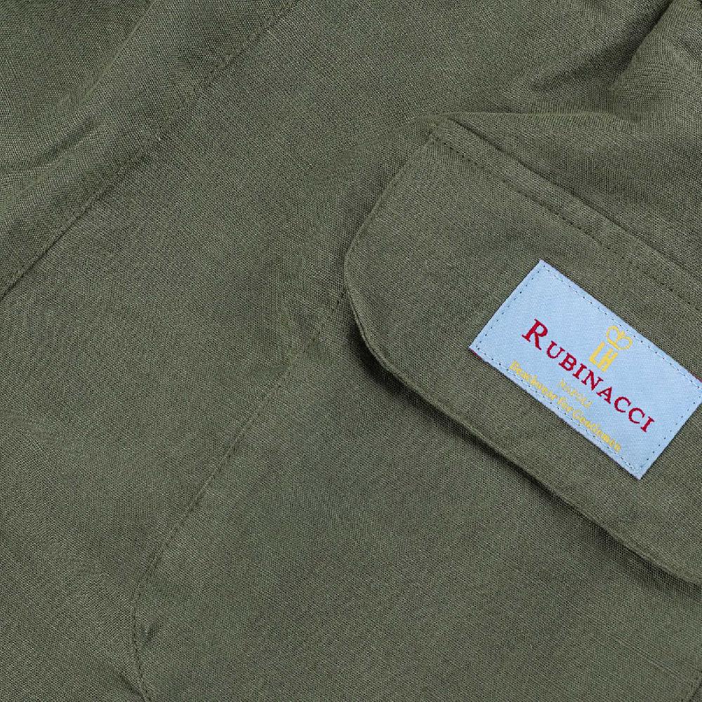 Rubinacci Costume da bagno verde in lino e cotone Online