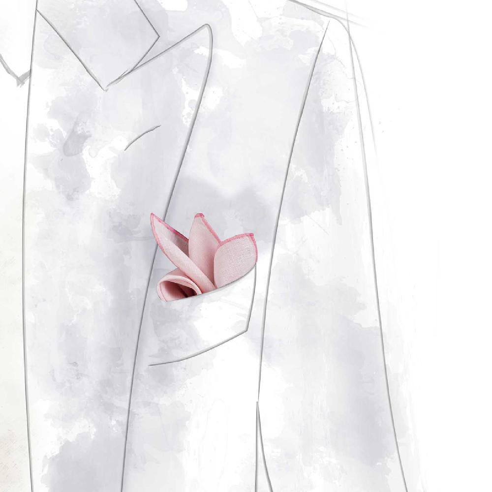 Rubinacci Fazzoletto da taschino rosa Promozione
