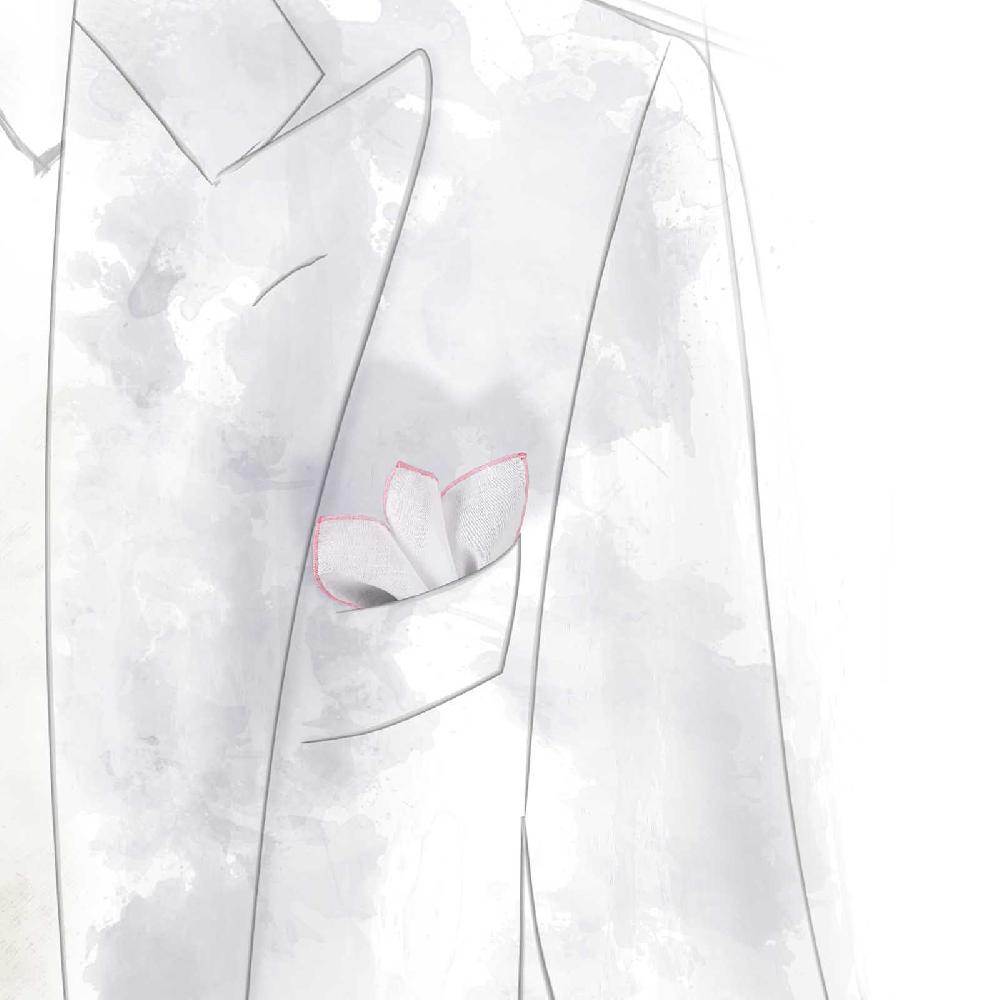 Rubinacci Fazzoletto da taschino fuxia Pezzi Unici