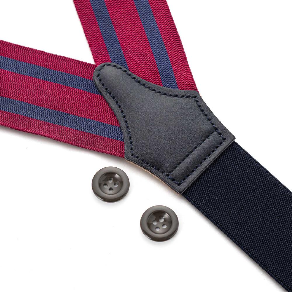 Rubinacci Bretelle rigate blu e bordeaux Convenienza
