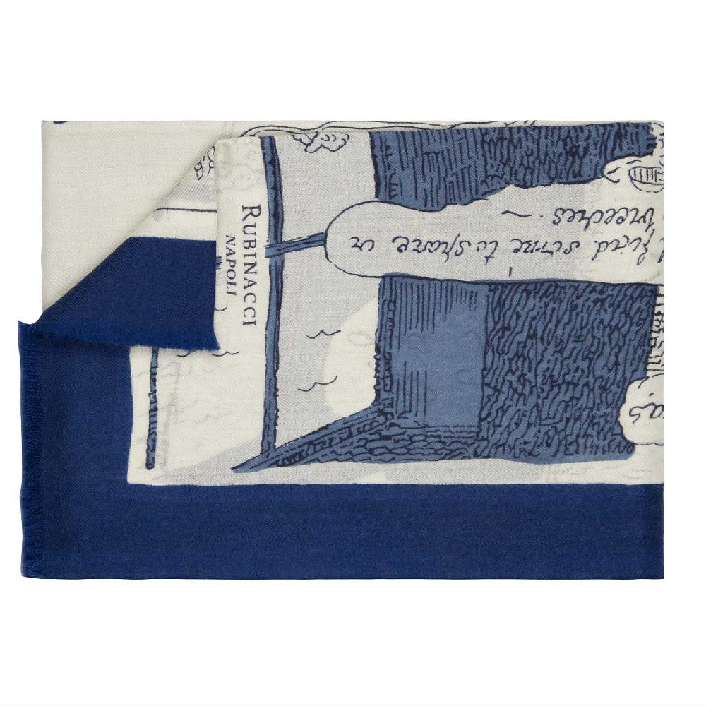Rubinacci Sciarpa toilette du dandy blu navy In Vendita