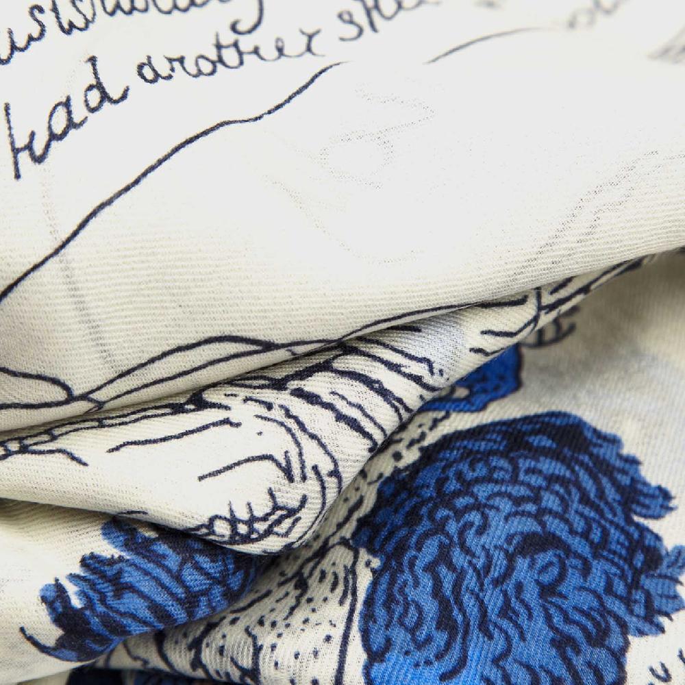 Rubinacci Sciarpa toilette du dandy blu navy In Vendita