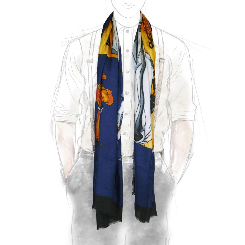 Rubinacci Sciarpa pulcinella blu Offerte