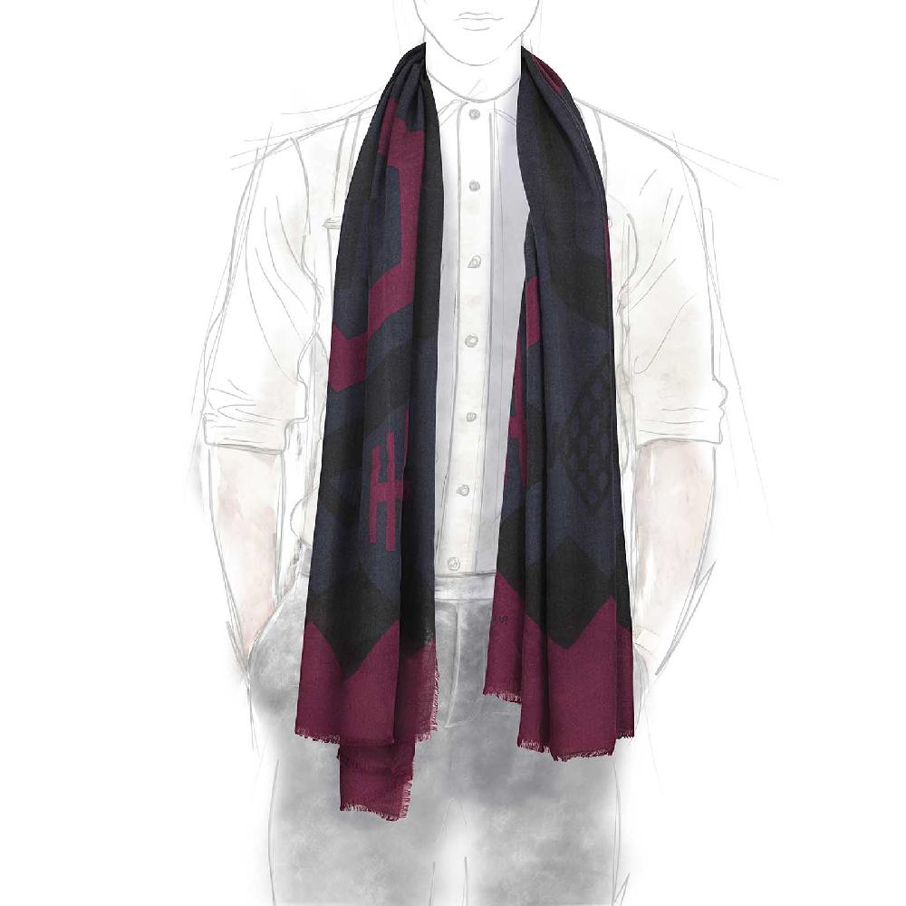 Rubinacci Sciarpa konia bordeaux Saldi Di Fabbrica